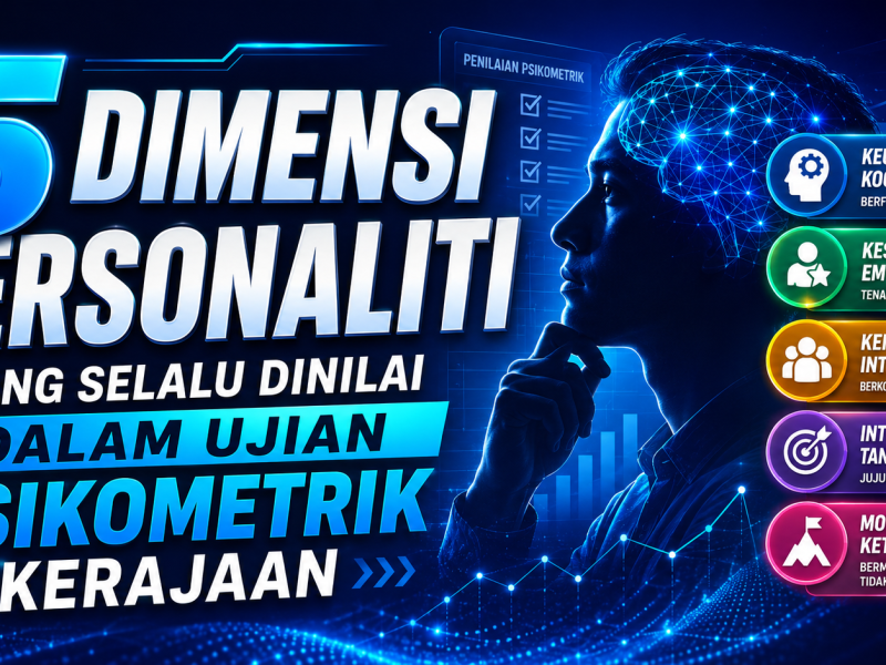 5 Dimensi Personaliti Yang Selalu Dinilai Dalam Ujian Psikometrik Kerajaan