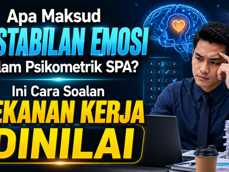 Apa Maksud Kestabilan Emosi Dalam Psikometrik SPA? Ini Cara Soalan Tekanan Kerja Dinilai