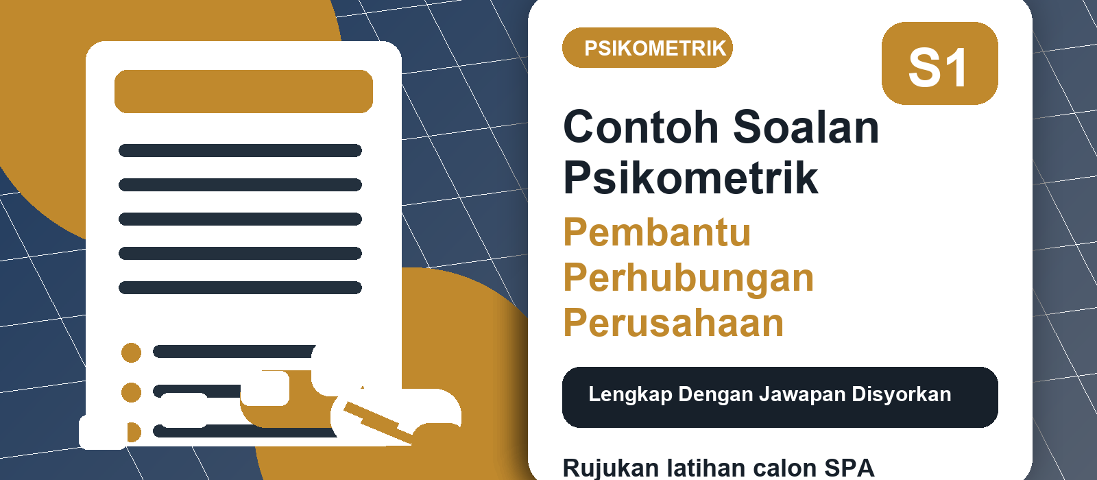 Contoh Soalan Psikometrik Pembantu Perhubungan Perusahaan S1 Lengkap Dengan Jawapan Disyorkan