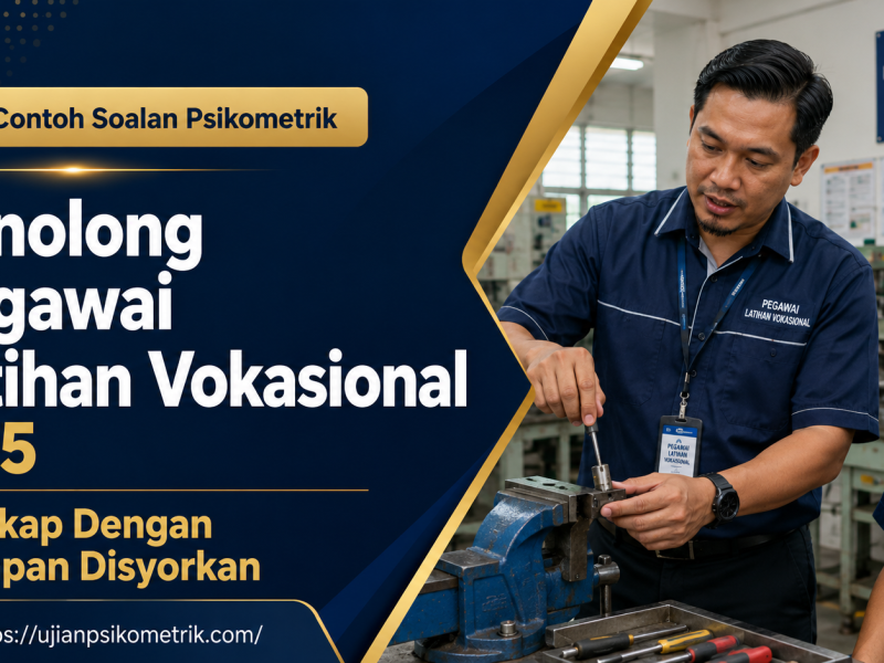 Contoh Soalan Psikometrik Penolong Pegawai Latihan Vokasional DV5 Lengkap Dengan Jawapan Disyorkan