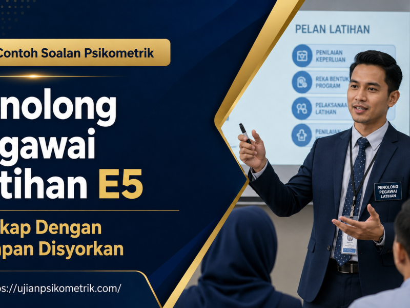 Contoh Soalan Psikometrik Penolong Pegawai Latihan E5 Lengkap Dengan Jawapan Disyorkan