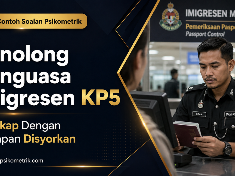 Contoh Soalan Psikometrik Penolong Penguasa Imigresen KP5 Lengkap Dengan Jawapan Disyorkan
