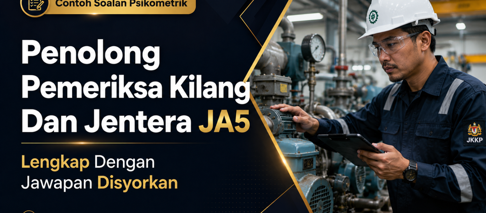 Contoh Soalan Psikometrik Penolong Pemeriksa Kilang Dan Jentera JA5 Lengkap Dengan Jawapan Disyorkan