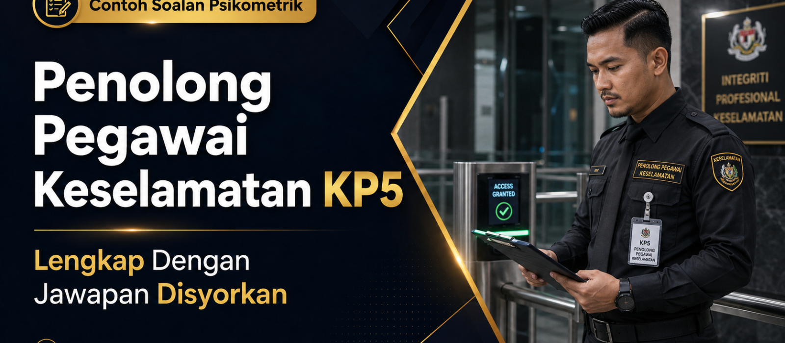 Contoh Soalan Psikometrik Penolong Pegawai Keselamatan KP5 Lengkap Dengan Jawapan Disyorkan