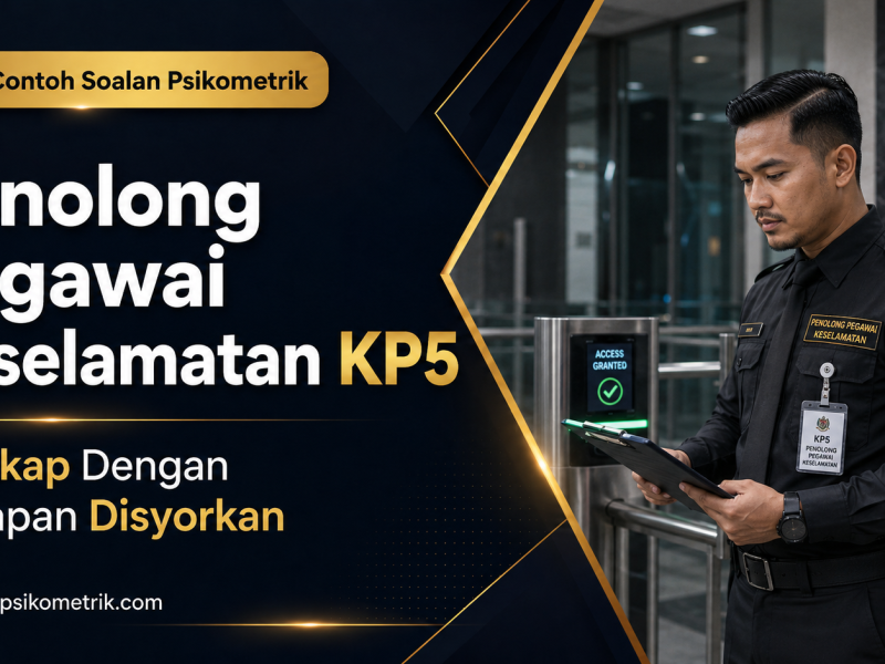 Contoh Soalan Psikometrik Penolong Pegawai Keselamatan KP5 Lengkap Dengan Jawapan Disyorkan