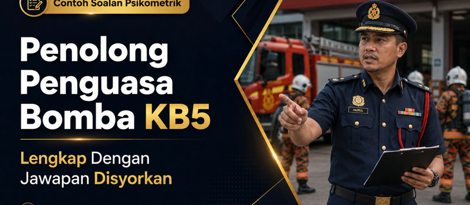Contoh Soalan Psikometrik Penolong Penguasa Bomba KB5 Lengkap Dengan Jawapan Disyorkan