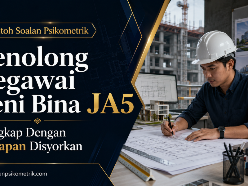 Contoh Soalan Psikometrik Penolong Pegawai Seni Bina JA5 Lengkap Dengan Jawapan Disyorkan