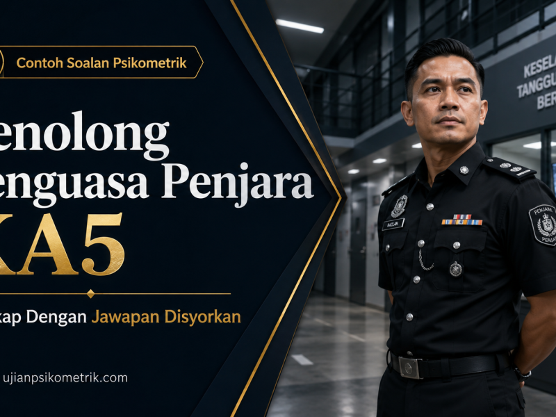 Contoh Soalan Psikometrik Penolong Penguasa Penjara KA5 Lengkap Dengan Jawapan Disyorkan
