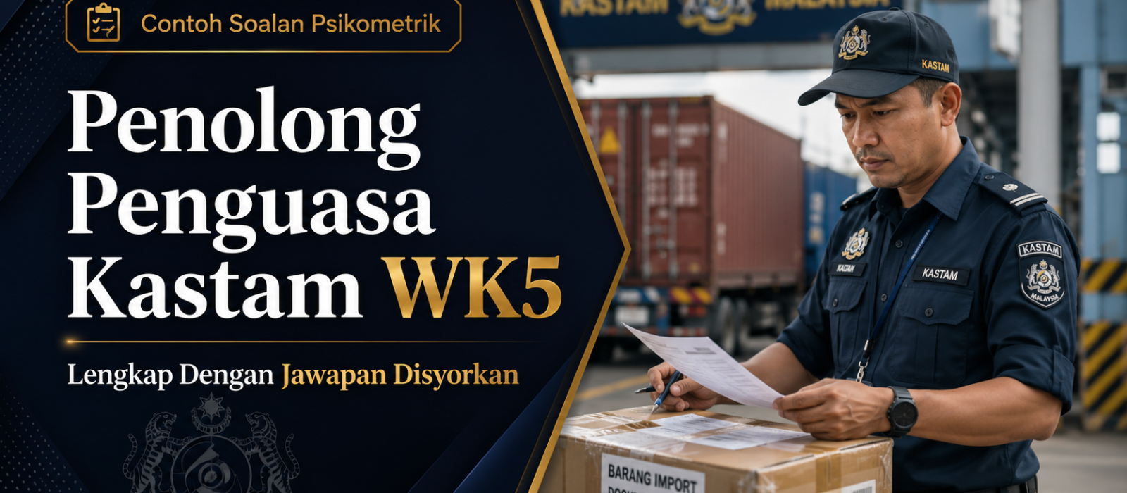 Contoh Soalan Psikometrik Penolong Penguasa Kastam WK5 Lengkap Dengan Jawapan Disyorkan
