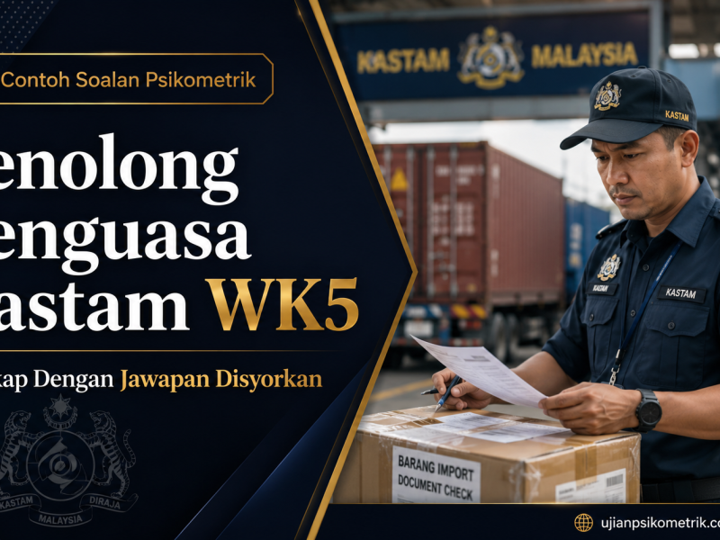 Contoh Soalan Psikometrik Penolong Penguasa Kastam WK5 Lengkap Dengan Jawapan Disyorkan