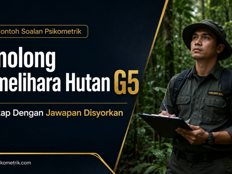 Contoh Soalan Psikometrik Penolong Pemelihara Hutan G5 Lengkap Dengan Jawapan Disyorkan