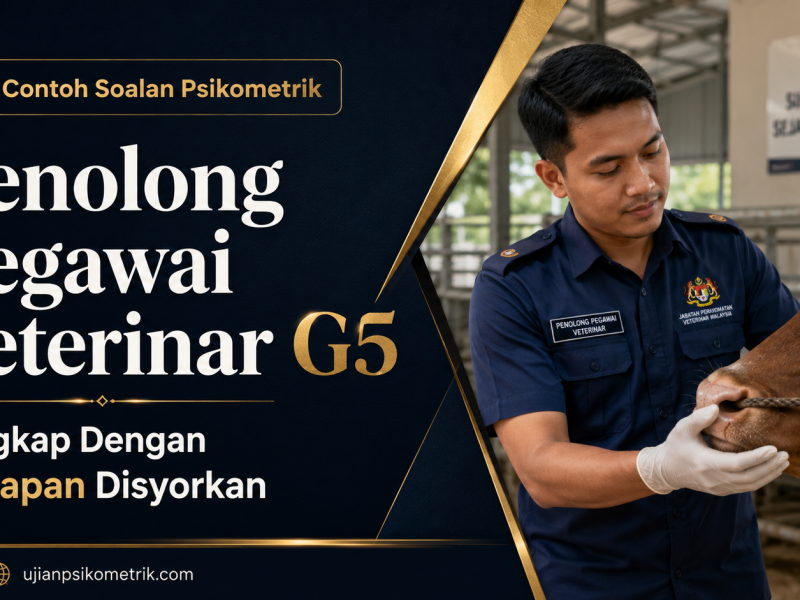 Contoh Soalan Psikometrik Penolong Pegawai Veterinar G5 Lengkap Dengan Jawapan Disyorkan