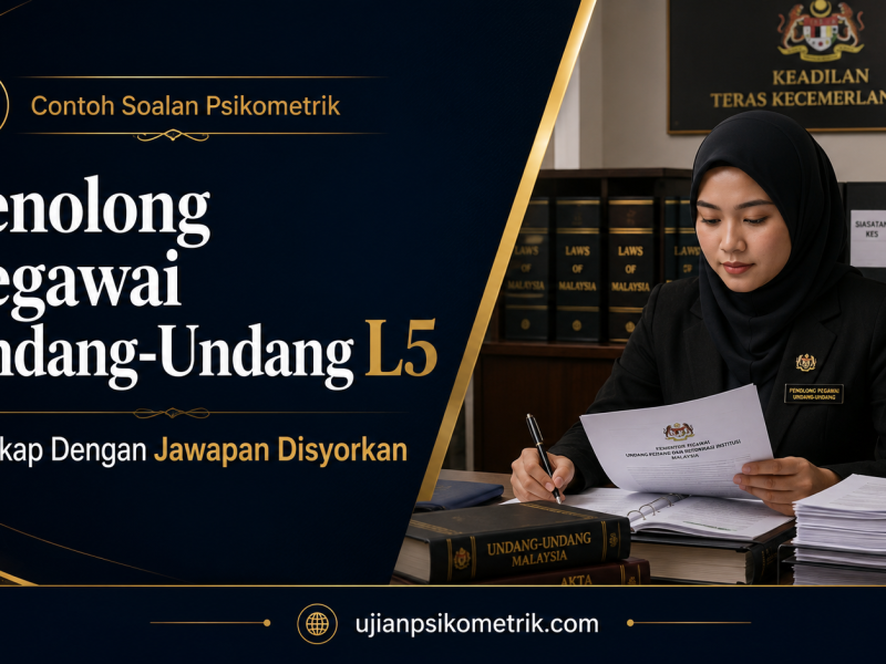 Contoh Soalan Psikometrik Penolong Pegawai Undang-Undang L5 Lengkap Dengan Jawapan Disyorkan