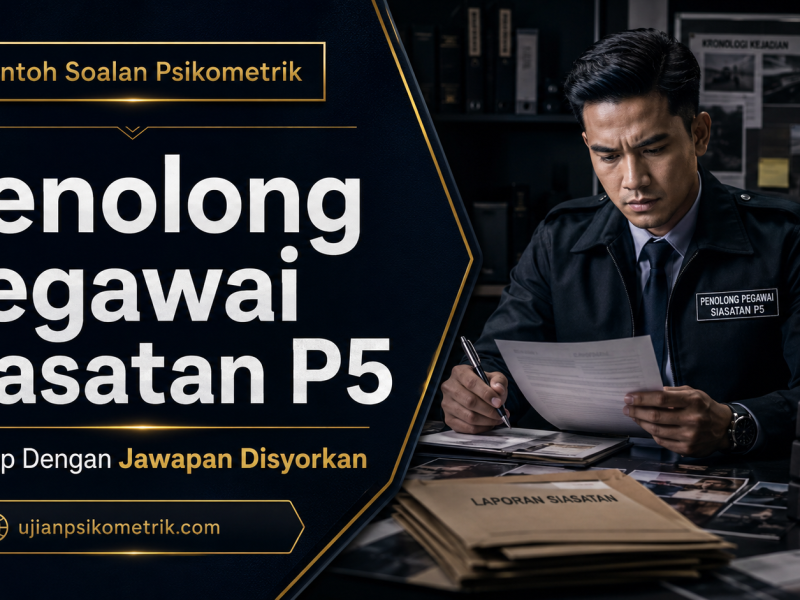 Contoh Soalan Psikometrik Penolong Pegawai Siasatan P5 Lengkap Dengan Jawapan Disyorkan