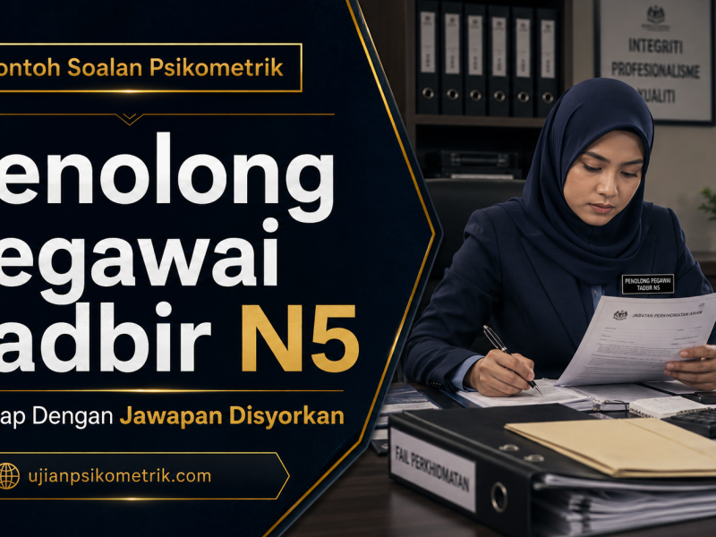 Contoh Soalan Psikometrik Penolong Pegawai Tadbir N5 Lengkap Dengan Jawapan Disyorkan