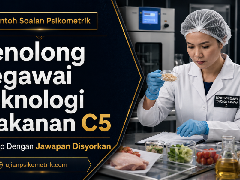 Contoh Soalan Psikometrik Penolong Pegawai Teknologi Makanan C5 Lengkap Dengan Jawapan Disyorkan