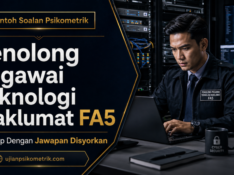 Contoh Soalan Psikometrik Penolong Pegawai Teknologi Maklumat FA5 Lengkap Dengan Jawapan Disyorkan