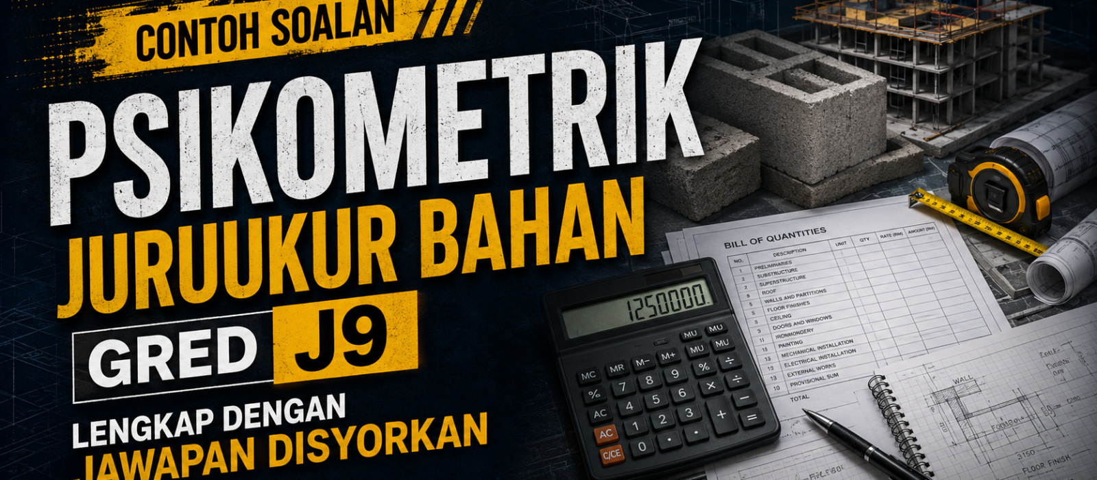 Contoh Soalan Psikometrik Juruukur Bahan Gred J9 Lengkap Dengan Jawapan Disyorkan