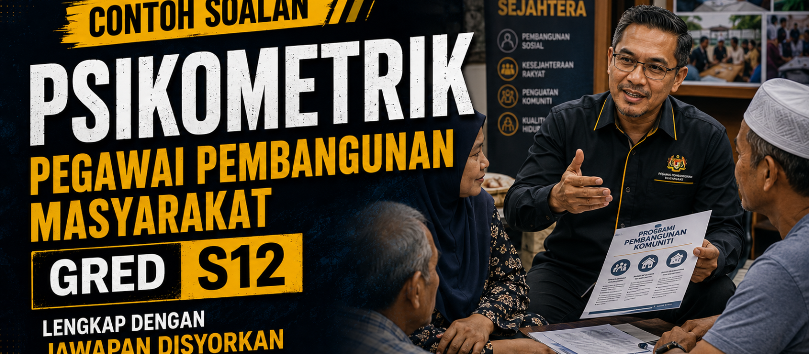 Contoh Soalan Psikometrik Pegawai Pembangunan Masyarakat Gred S12 Lengkap Dengan Jawapan Disyorkan