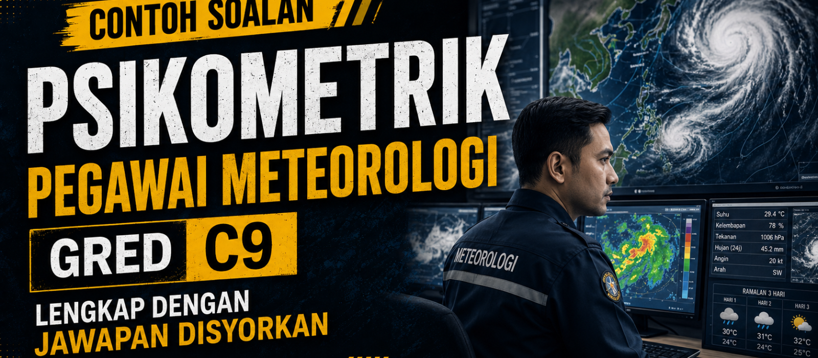 Contoh Soalan Psikometrik Pegawai Meteorologi Gred C9 Lengkap Dengan Jawapan Disyorkan
