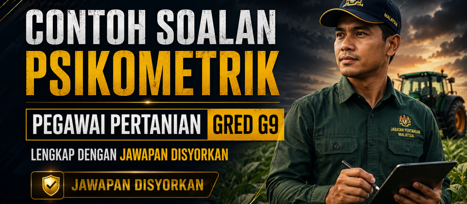 Contoh Soalan Psikometrik Pegawai Pertanian Gred G9 Lengkap Dengan Jawapan Disyorkan