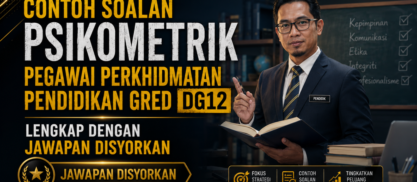 Contoh Soalan Psikometrik Pegawai Perkhidmatan Pendidikan Gred DG12 Lengkap Dengan Jawapan Disyorkan
