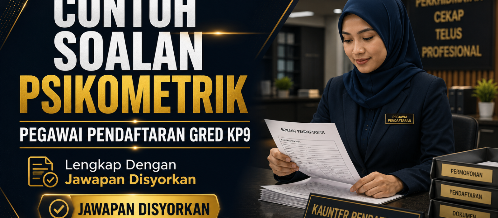 Contoh Soalan Psikometrik Pegawai Pendaftaran Gred KP9 Lengkap Dengan Jawapan Disyorkan