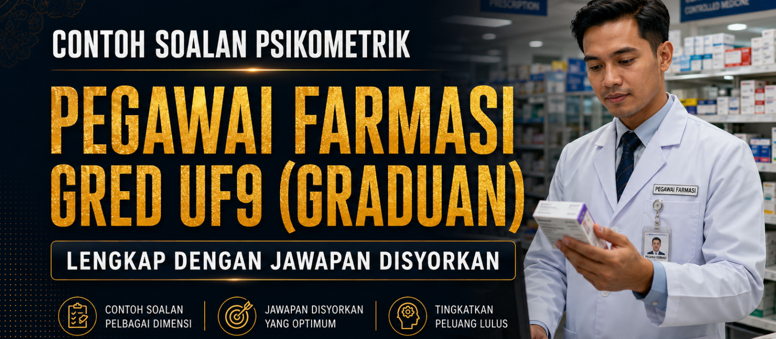 Contoh Soalan Psikometrik Pegawai Farmasi Gred UF9 (Graduan) Lengkap Dengan Jawapan Disyorkan