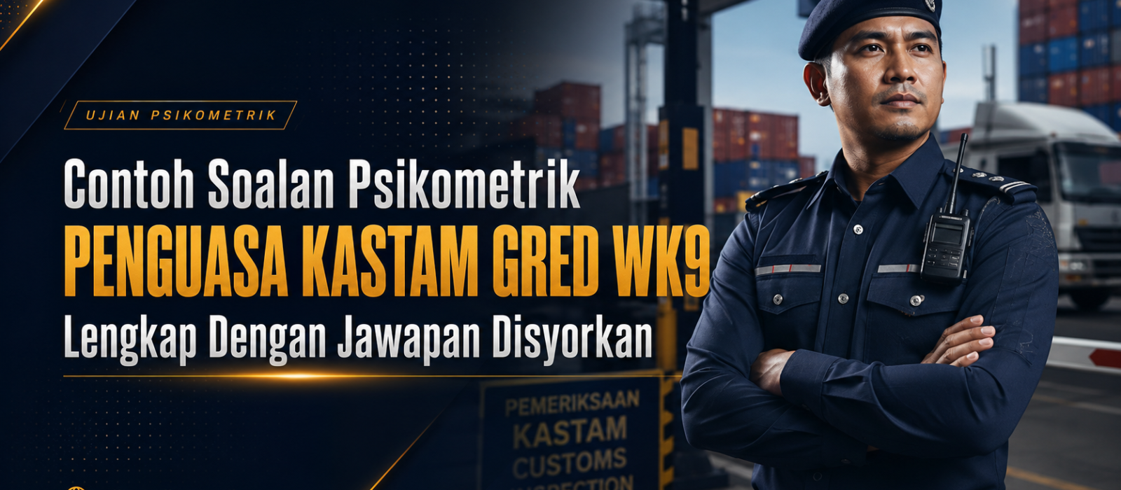 Contoh Soalan Psikometrik Penguasa Kastam Gred WK9 Lengkap Dengan Jawapan Disyorkan