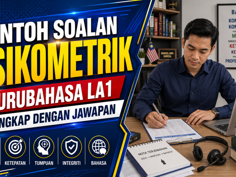 Contoh Soalan Psikometrik Jurubahasa LA1 Lengkap Dengan Jawapan Disyorkan