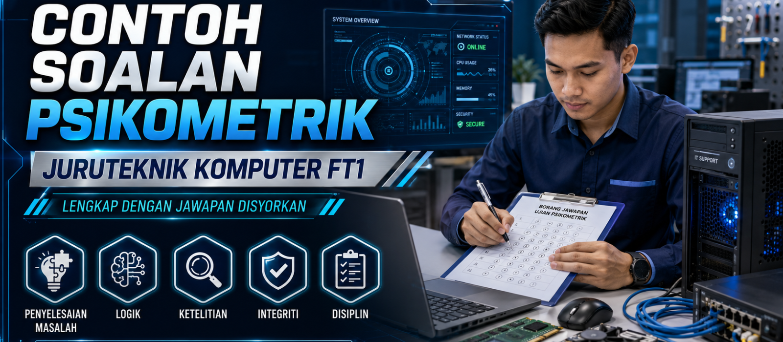 Contoh Soalan Psikometrik Juruteknik Komputer FT1 Lengkap Dengan Jawapan Disyorkan