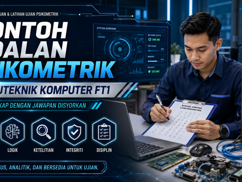 Contoh Soalan Psikometrik Juruteknik Komputer FT1 Lengkap Dengan Jawapan Disyorkan