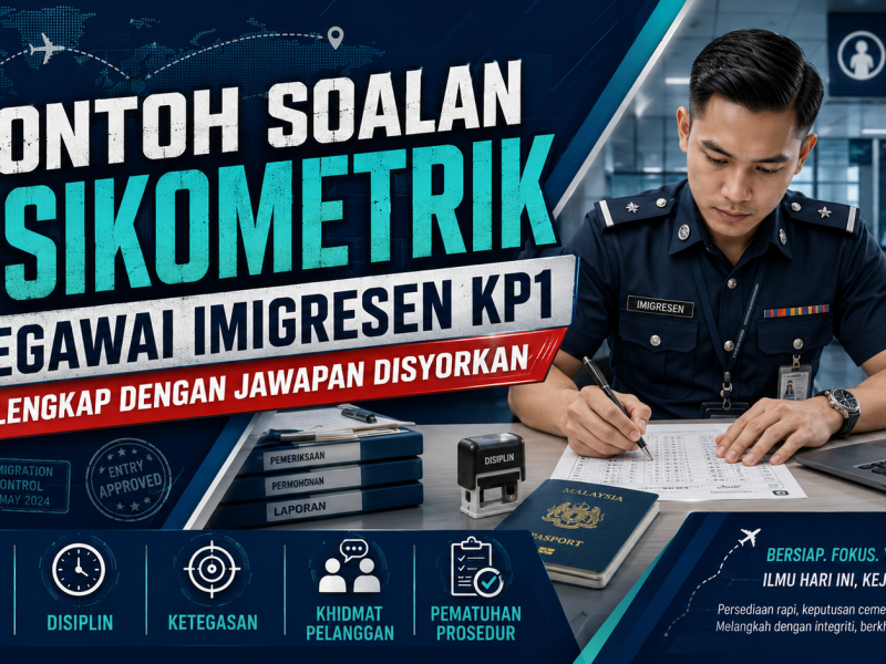 Contoh Soalan Psikometrik Pegawai Imigresen KP1 Lengkap Dengan Jawapan Disyorkan