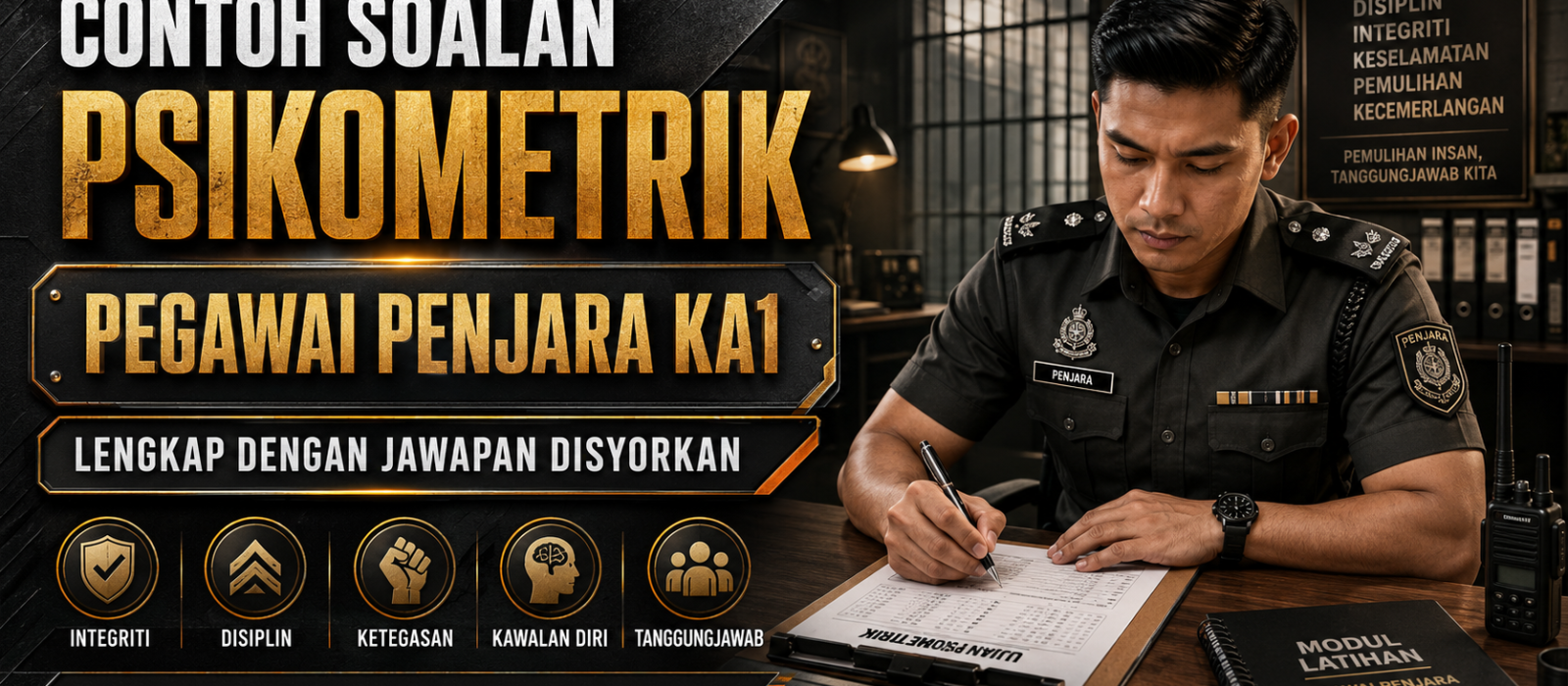Contoh Soalan Psikometrik Pegawai Penjara KA1 Lengkap Dengan Jawapan Disyorkan