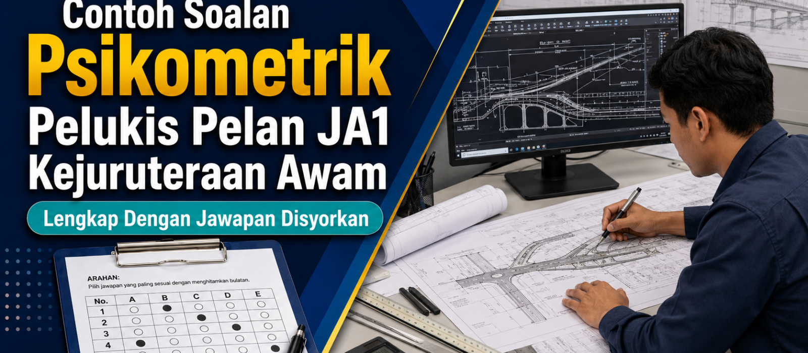 Contoh Soalan Psikometrik Pelukis Pelan JA1 Kejuruteraan Awam Lengkap Dengan Jawapan Disyorkan