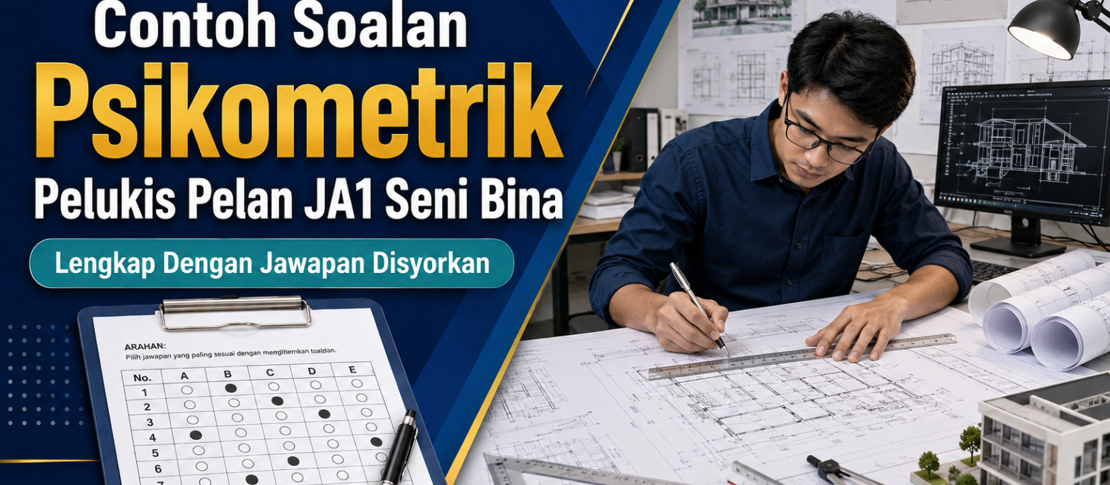 Contoh Soalan Psikometrik Pelukis Pelan JA1 Seni Bina Lengkap Dengan Jawapan Disyorkan