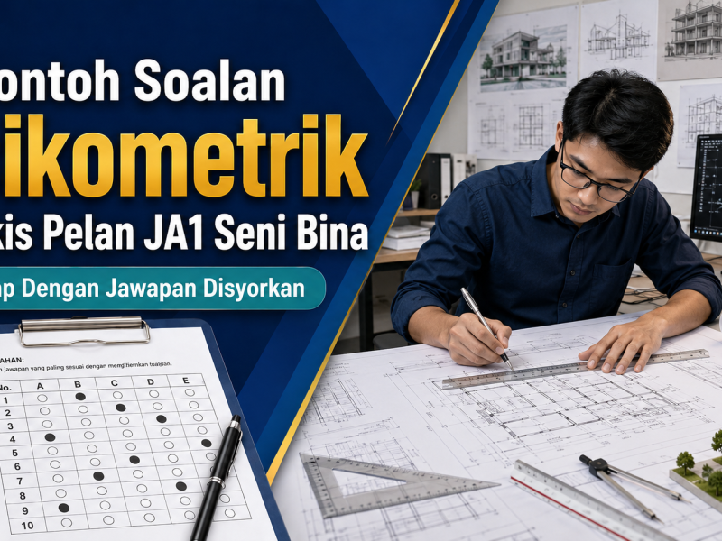 Contoh Soalan Psikometrik Pelukis Pelan JA1 Seni Bina Lengkap Dengan Jawapan Disyorkan