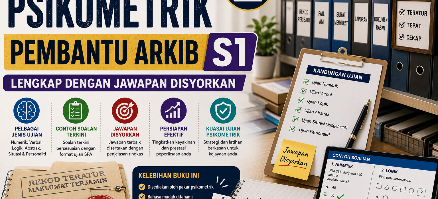 Contoh Soalan Psikometrik Pembantu Arkib S1 Lengkap Dengan Jawapan Disyorkan