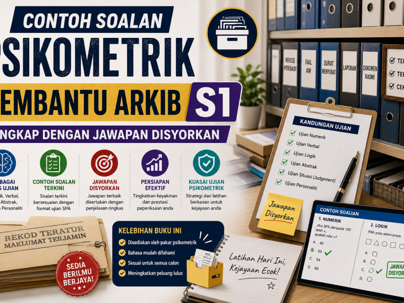 Contoh Soalan Psikometrik Pembantu Arkib S1 Lengkap Dengan Jawapan Disyorkan