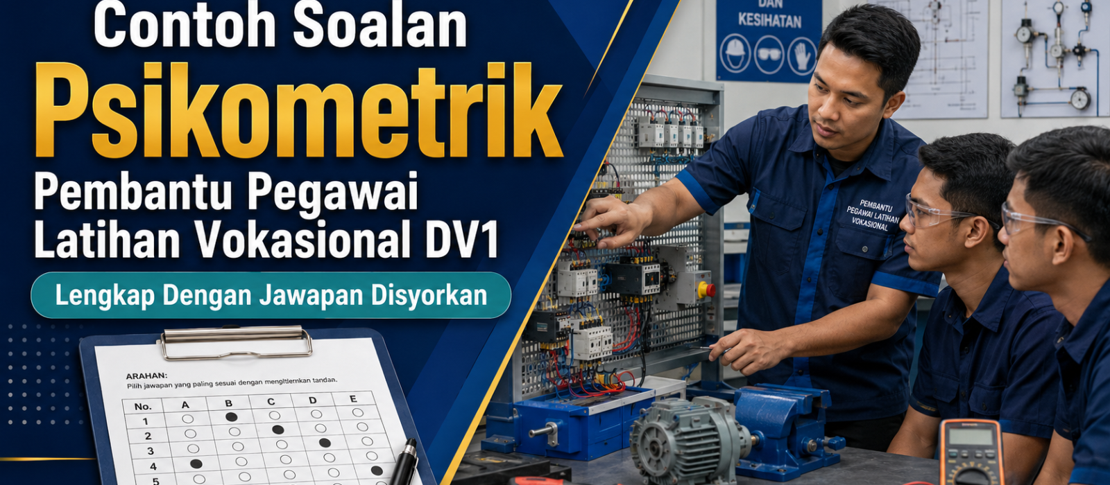 Contoh Soalan Psikometrik Pembantu Pegawai Latihan Vokasional DV1 Lengkap Dengan Jawapan Disyorkan