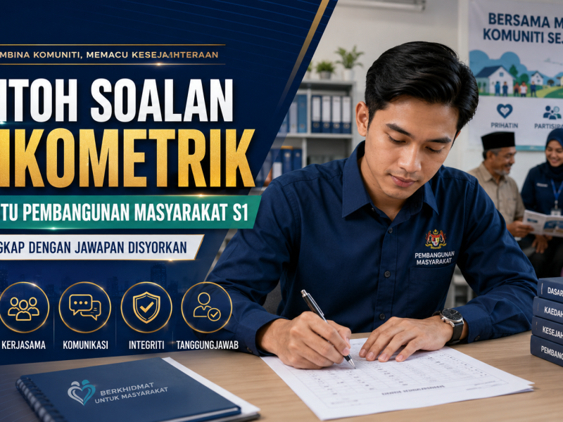 Contoh Soalan Psikometrik Pembantu Pembangunan Masyarakat S1 Lengkap Dengan Jawapan Disyorkan