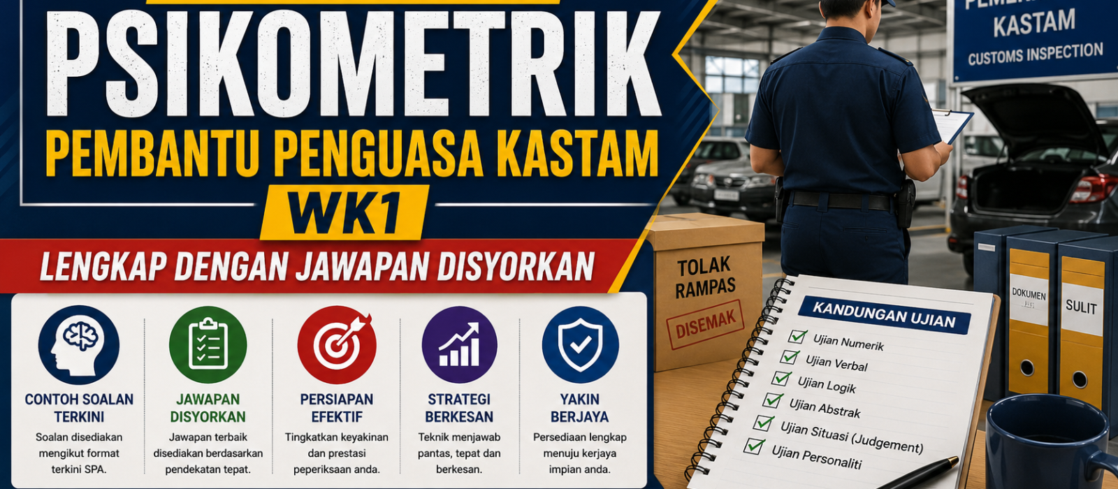 Contoh Soalan Psikometrik Pembantu Penguasa Kastam WK1 Lengkap Dengan Jawapan Disyorkan