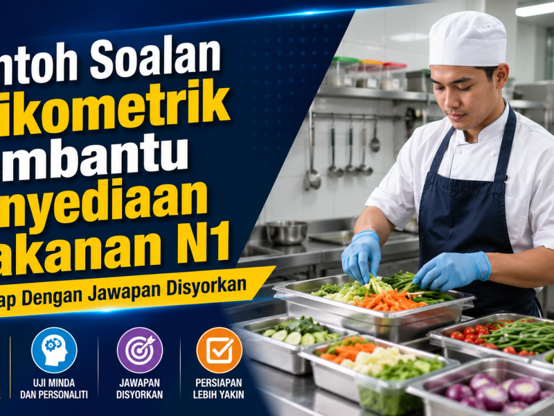 Contoh Soalan Psikometrik Pembantu Penyediaan Makanan N1 Lengkap Dengan Jawapan Disyorkan
