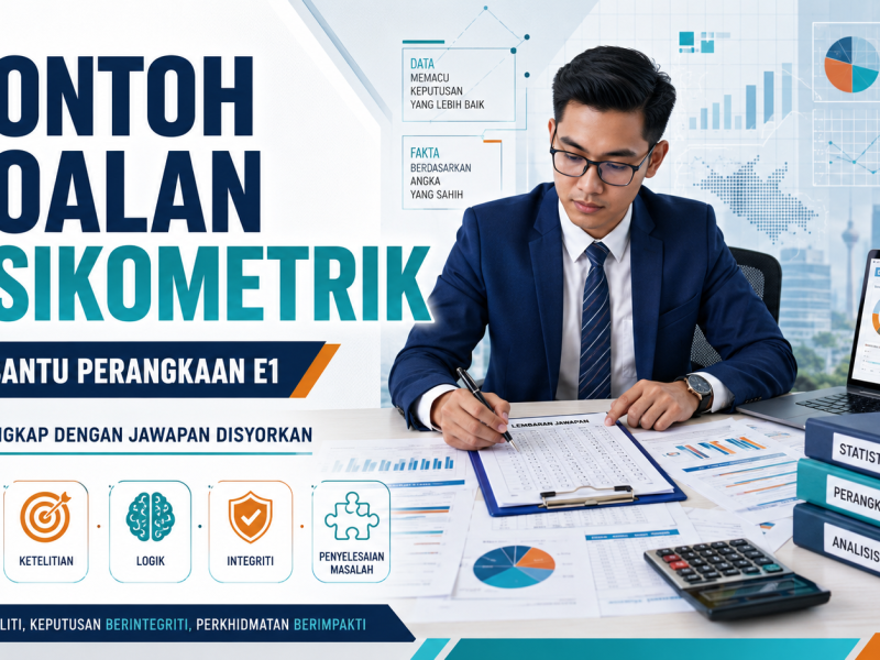 Contoh Soalan Psikometrik Pembantu Perangkaan E1 Lengkap Dengan Jawapan Disyorkan