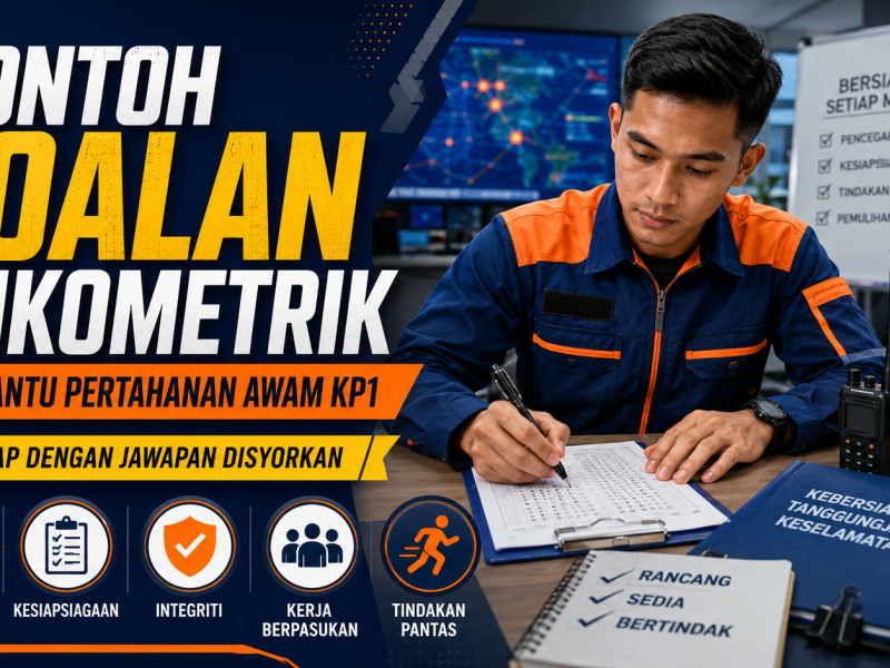 Contoh Soalan Psikometrik Pembantu Pertahanan Awam KP1 Lengkap Dengan Jawapan Disyorkan