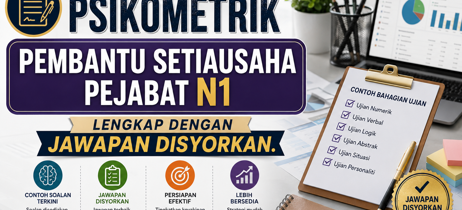 Contoh Soalan Psikometrik Pembantu Setiausaha Pejabat N1 Lengkap Dengan Jawapan Disyorkan