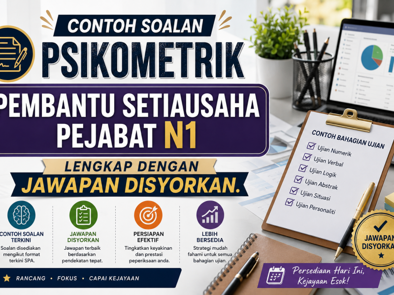 Contoh Soalan Psikometrik Pembantu Setiausaha Pejabat N1 Lengkap Dengan Jawapan Disyorkan