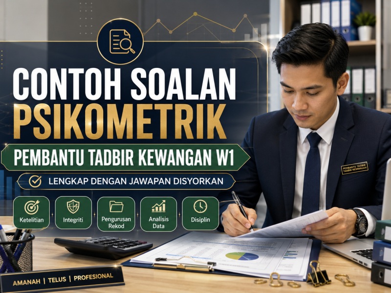 Contoh Soalan Psikometrik Pembantu Tadbir Kewangan W1 Lengkap Dengan Jawapan Disyorkan