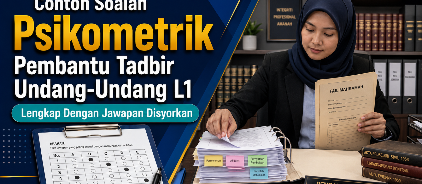 Contoh Soalan Psikometrik Pembantu Tadbir Undang-Undang L1 Lengkap Dengan Jawapan Disyorkan