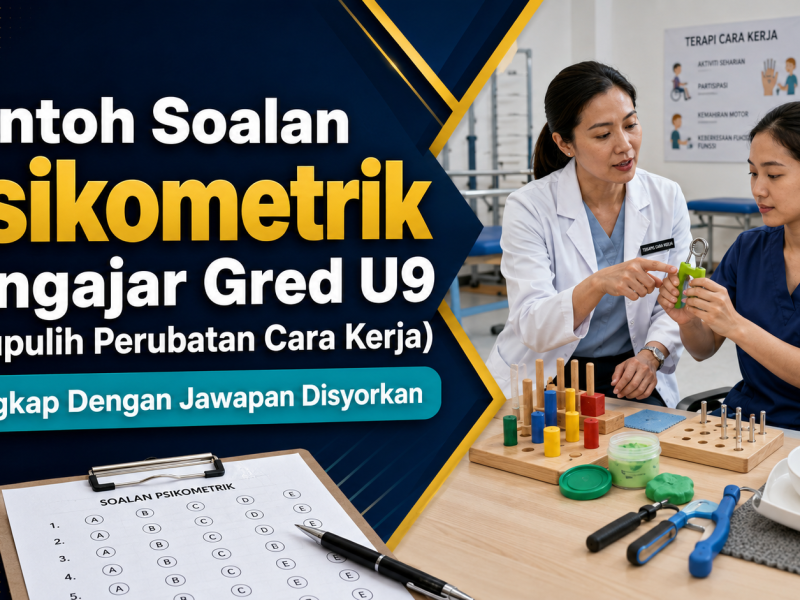 Contoh Soalan Psikometrik Pengajar Gred U9 (Jurupulih Perubatan Cara Kerja) Lengkap Dengan Jawapan Disyorkan